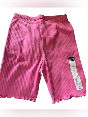okie dokie Hot Pink Ribbed Girls Bike Shorts 6X